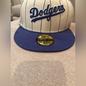New Era Dodgers Blue and White Hat